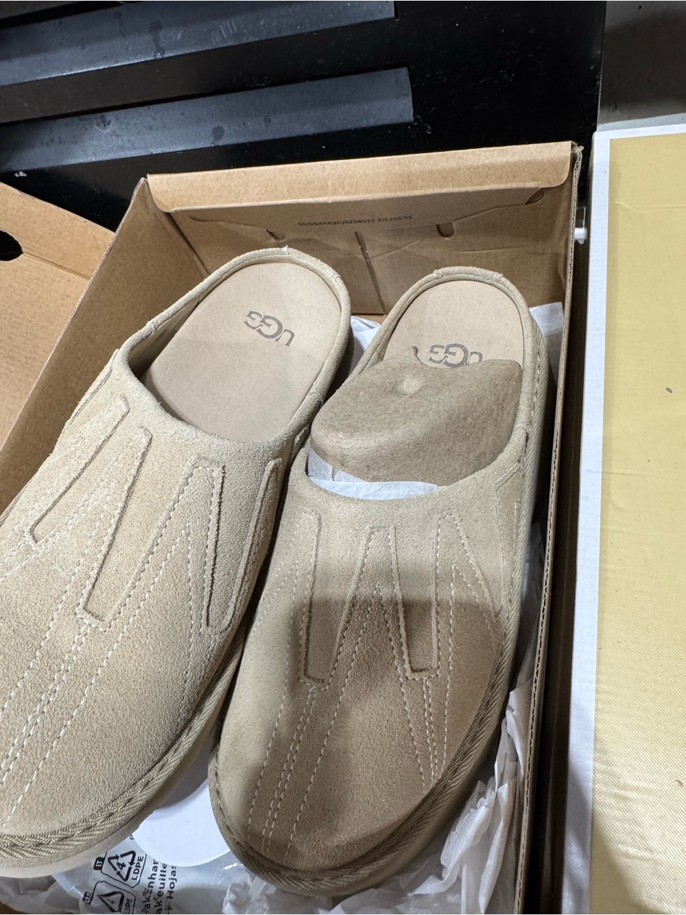 Platform Suede Slip-On Sneakers in Beige